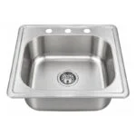 Tarja Sencilla Empotrar 48 x 48 x 15cm Acero Inoxidable Satinado Meer TS4848