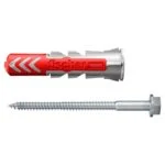 4 Taquetes de Nylon + 4 Tornillos Multimaterial DuoPower de 10mm x 50mm Fischer 534999 - Imagen 2