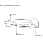 Campana Extractora Slim de Acero Inoxidable Supra CB-60 - Imagen 5