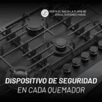 Parrilla Cristal Templado Negro Mate de 6 Quemadores Empotrable 90cm Nuur PARGA6VTM-L - Imagen 4