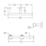 Portapapel con Soporte Tubular Aura TUB-35-AU Helvex - Imagen 2