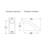 Llave de Lavabo Electrónica de Sensor de Baterías Nimbus Helvex TV-190 - Imagen 2