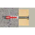 8 Taquetes de Nylon + 8 Tornillos Multimaterial DuoPower de 8mm x 40mm Fischer 534998 - Imagen 4