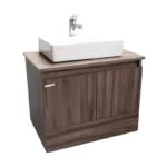 Gabinete Suspendido 60 x 45 x 58cm con Lavabo + Accesorios de Instalación Vanity Pack Olivo Ekon/Ceramosa 62806