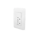 Línea Toscana Apagador y Doble Contacto Aterrizado Sanelec 4523