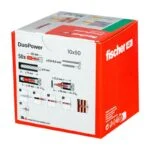 Taquetes de Nylon Multimaterial DuoPower de 10mm x 50mm Caja con 50 Piezas Fischer 535456 - Imagen 3