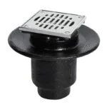 Coladera Corta de 1 Boca Vertical Rejilla Cuadrada Helvex 22V-CH