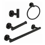 Juego de Accesorios 4 Piezas Negro Mate Meer ACC-014