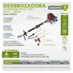 Desbrozadora a Gasolina Multifuncional con Accesorios 52 CC 2.0 HP Igoto DB1003 - Imagen 4