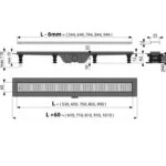 Sistema de Drenaje Lineal con Rejilla de Acero Inoxidable Mate 910 x 120 x 130 mm Alcaplast APZ10-850M Tecnobath - Imagen 2