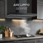 Campana Acero Inoxidable de Pared Negro 90cm Nuur CAMEXPA90ADIN - Imagen 3