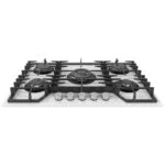 Paquete Campana de Pared Doble Cristal Templado Blanco 76cm + Parrilla Cristal Templado Blanco de 5 Quemadores Empotrable 76cm NUUR - Imagen 4