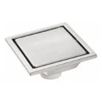 Coladera Cuadrada 10 cm con Trampa Anti-olores Cromo Meer RES-010