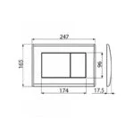 Pulsador para Tanque Oculto Negro Mate M278 Alcaplast Tecnobath - Imagen 3
