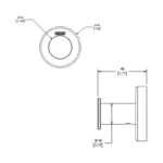 Gancho Sencillo Tubular Aura TUB-06-AU Helvex - Imagen 3