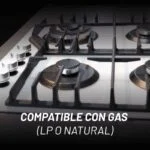 Parrilla Cristal Templado Blanco de 4 Quemadores Empotrable 59cm Nuur PARGA4VTB - Imagen 9