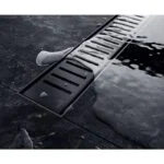 Sistema de Drenaje Lineal con Rejilla de Acero Inoxidable Negro Mate 910 x 120 x 130 mm Alcaplast APZ1BLACK850+PURE Tecnobath - Imagen 2