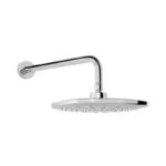 Regadera Cuadrada Multichorro de Plato Ancho 10"x10" (25 cm x 25 cm) con Brazo Angular 90° y Chapeton H-3303 Helvex
