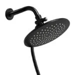 Regadera Redonda con Brazo y Teléfono 8" Negro Mate Meer RS307 - Imagen 2