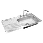 Fregadero Empotrar Mark 101 x 54 cm 1 Tina 1 Escurridor Izquierdo EB Técnica M-201