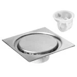 Rejilla Instala Fácil 10x10x4.67cm con Check Anti-olores de Acero Inoxidable 2315 Fleximatic - Imagen 3