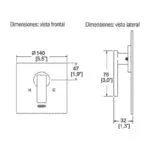 Monomando para Regadera o Tina sin Desviador Vertika Cromo E-700 Helvex - Imagen 3
