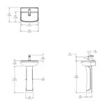 Lavabo de Pedestal Talas con Monomando Quadratta Proyecta LVPTALAS-QA01 - Imagen 5