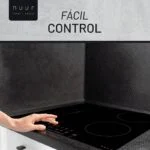 Parrilla de Inducción Magnética Negro Mate de 4 Quemadores (Zona Flex) 59cm 220-240V Nuur PARIN4-BM - Imagen 3