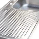Fregadero de Empotrar Escurridor Izquierdo 100 x 50 x 15cm Acero Inoxidable Satinado Meer TSEI10050 - Imagen 2