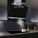 Campana de Pared tipo Pantalla con Cristal Templado Negro 60cm Nuur CAMEXPA60VT - Imagen 3