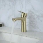 Monomando Corto para Lavabo Dorado Dica 4437.5 - Imagen 7