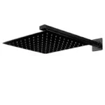 Regadera Cuadrada con Brazo Negro Mate ROW Tecnobath TB41.902NEGRO