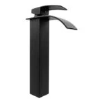 Monomando Alto para Lavabo Negro Mate Meer MZM4141