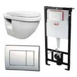 Kit Tanque Oculto A101, Taza Suspendida WC010 y Pulsador M271 Tecnobath-Alcaplast PWCS9-SADRO