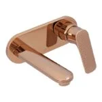 Monomando a Muro para Lavabo Cassia Rose Gold Champagne Urrea 9436LU.7 - Imagen 3