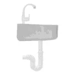 Lavabo de Plástico con Llave ABS + Kit de Instalación y Céspol Antiolores Fleximatic 2052 - Imagen 3