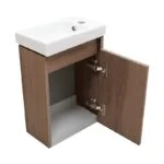 Gabinete Spot Plus 40X60cm Nogal Terracota con Monomando y Espejo 38x48cm Esbaño 92444 - Imagen 3