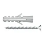 Blister Taquete de Nylon para Materiales Solidos S8 + Tornillo (10 pzas + 10 tornillos) Fischer 84322 - Imagen 2