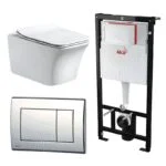 Kit Tanque Oculto A101, Taza Suspendida WC012 y Pulsador M271 Tecnobath-Alcaplast PWCS14-SADRO