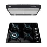 Pack Campana 60cm Negra con Parrilla Cristal 50cm Negra Teka PACK DUETTO CRYSTAL 60