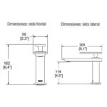 Monomando de Lavabo Premier II Cromo E-941 Helvex - Imagen 3