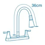 Mezcladora para Lavabo 4" Cromo-Negro Solvex SF-41006 - Imagen 4
