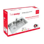 Paquete Tekaway DM 33.22 1C 978 Incluye Tarja 84x56x20cm, Monomando Extraíble MTP978, Tabla de Picar, Contra canasta y Escurridor de Platos Teka 115020015 - Imagen 2