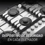 Parrilla Cristal Templado Blanco de 6 Quemadores Empotrable 90cm Nuur PARGA6VTB-L - Imagen 7