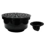 Coladera Universal Redonda Rejilla ABS Negro Mate Fleximatic 2259N
