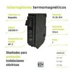 Interruptor Termomagnético 1 Polo 20A Argos AIT120A - Imagen 3
