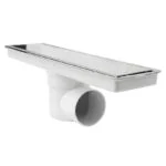 Coladera Alargada 30cm Doble Vista Minimalista Acero Inoxidable ó para Recibir Loseta Fleximatic 2631
