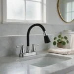 Mezcladora para Lavabo 4" Cromo-Negro Solvex SF-41006 - Imagen 2