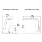 Monomando de Lavabo Piura Cromo PIU-100 Helvex - Imagen 3