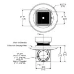 Coladera Corta de 1 Boca Desagüe de Contorno Cuadrado para Inserto Helvex 22-CHLI - Imagen 2